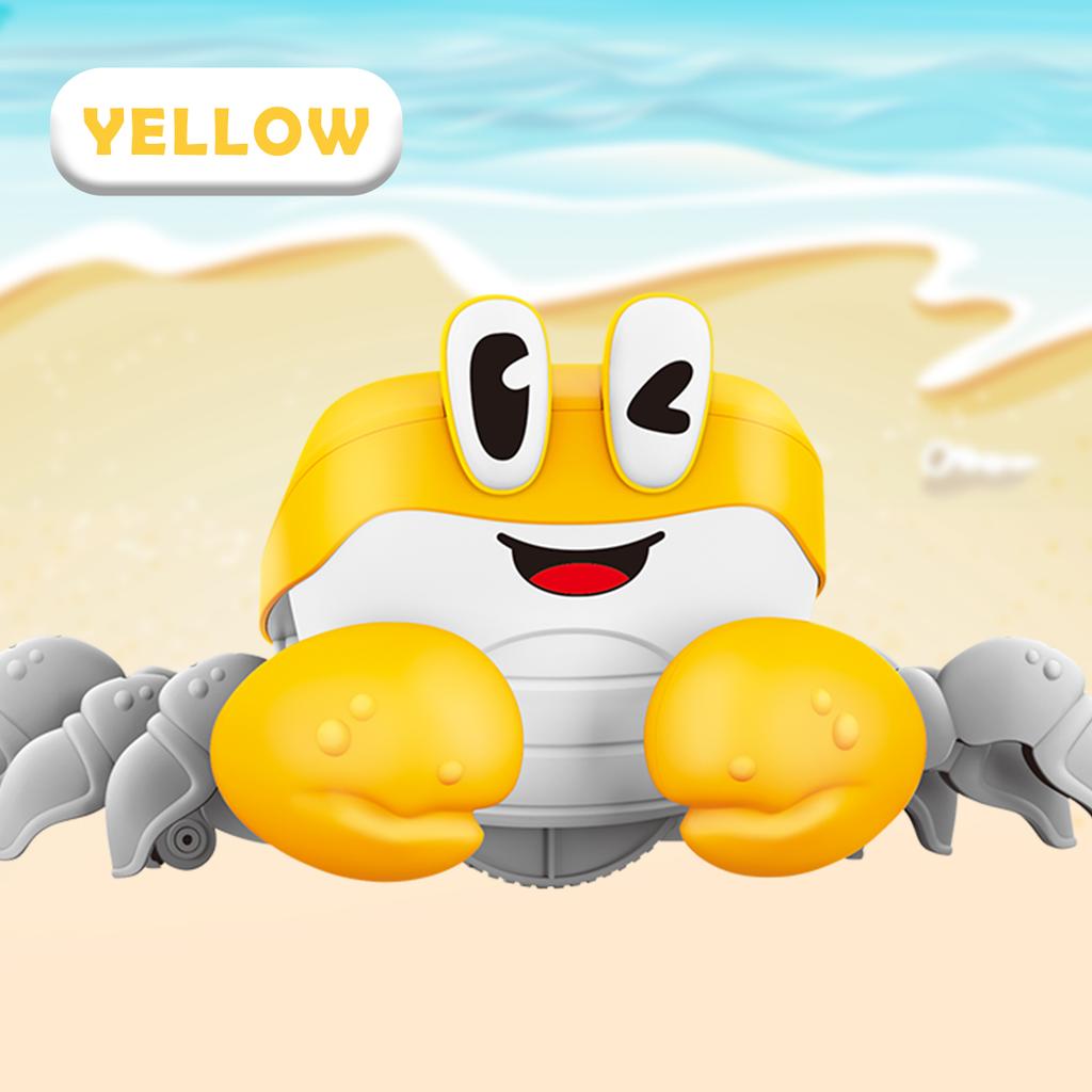 Игрушка Краб Ползающий для Малышей, Обучающие Ползанию Игрушки Краб с Музыкой Танцующий Ходящий Двигающийся Индукционный Подарки для Мальчиков и Девочек 3+