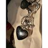 Bowknot Big Heart Pendant Keychain Car Keyring Bag Pendant Handbag Accessories