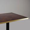 Table 70 X 70 Cm - Round Model, Rust Rock, Brass Edges