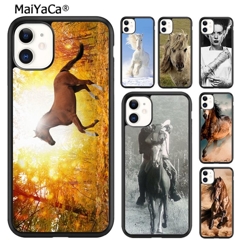 Чехол-накладка для телефона 'Скачущая коричневая лошадь' для iPhone 17 Air 12 13 16 pro max 15 14 plus Cover coque