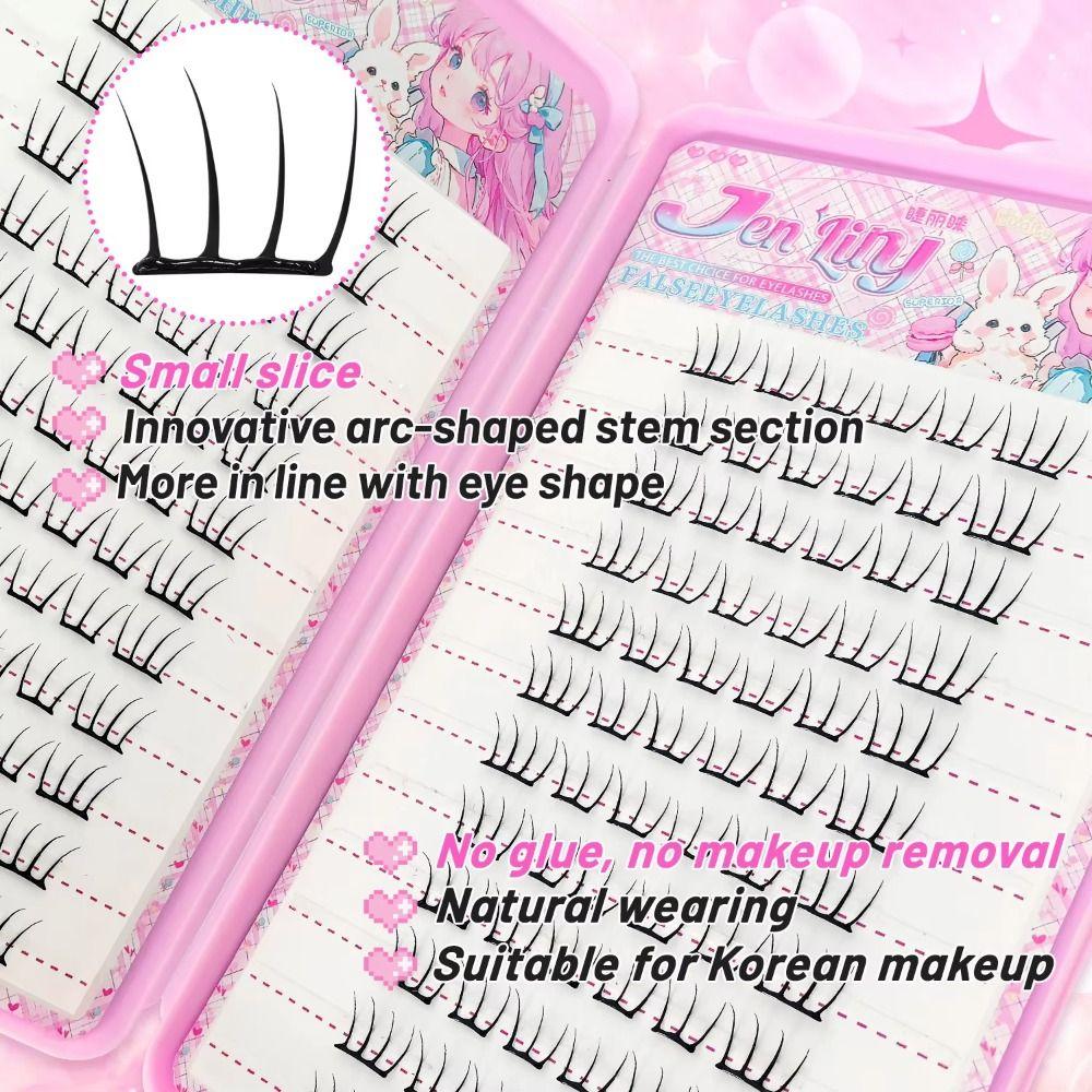 24 Rows 8-13mm Length False Eyelashes Easy to Wear DIY Lash Extension Kit Makeup Enhancement