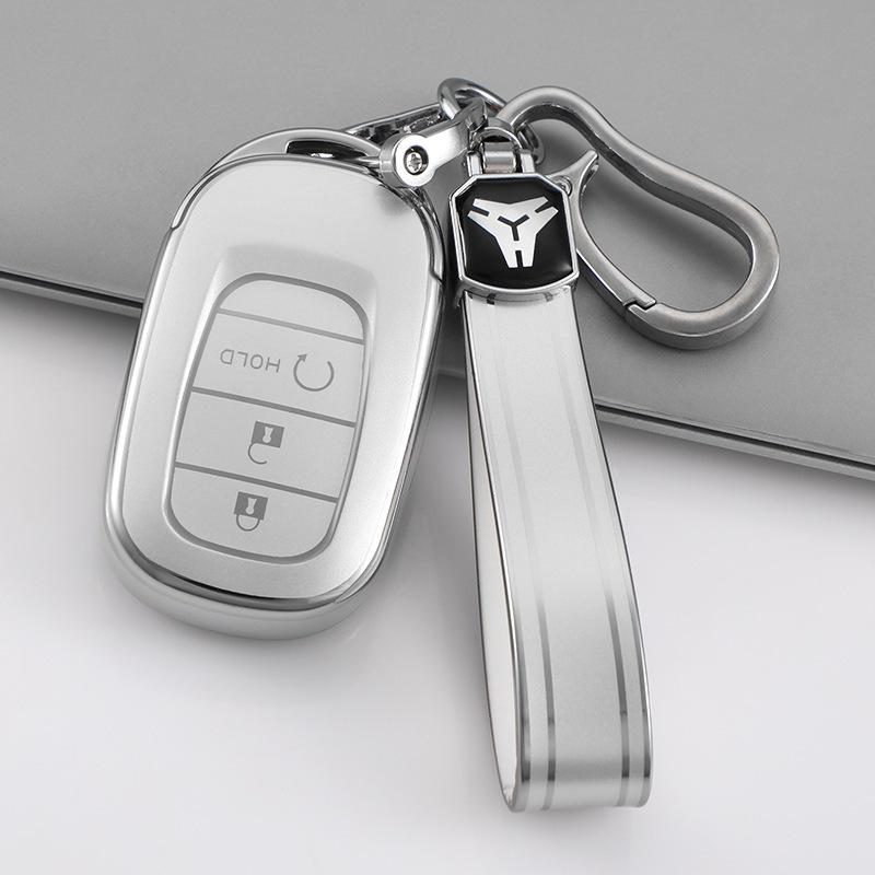 Чехол для ключа Honda Civic 11-го поколения, Песочный Серебристый, Полностью Защитный Чехол