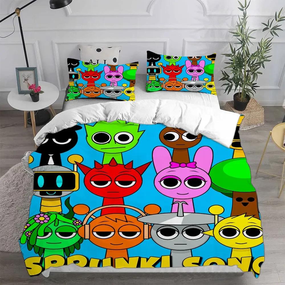 Новый 3D-принт Игровые Комплекты Постельного Белья Sprunki Покрывало Одеяло Пододеяльник Наволочка 2-3 Предметных Комплекта Декор Детской и Взрослой Спальни