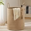 1pc Woven Basket, Laundry Basket, Collapsible Basket for Organising Blankets, Laundry Room Storage Clothes Basket