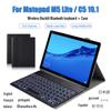 For Huawei MediaPad M5 Lite T5 C5 10.1 Light Backlit Wireless Bluetooth Round Keyboard Case For Honor Pad 5 Tablet Leather Cover