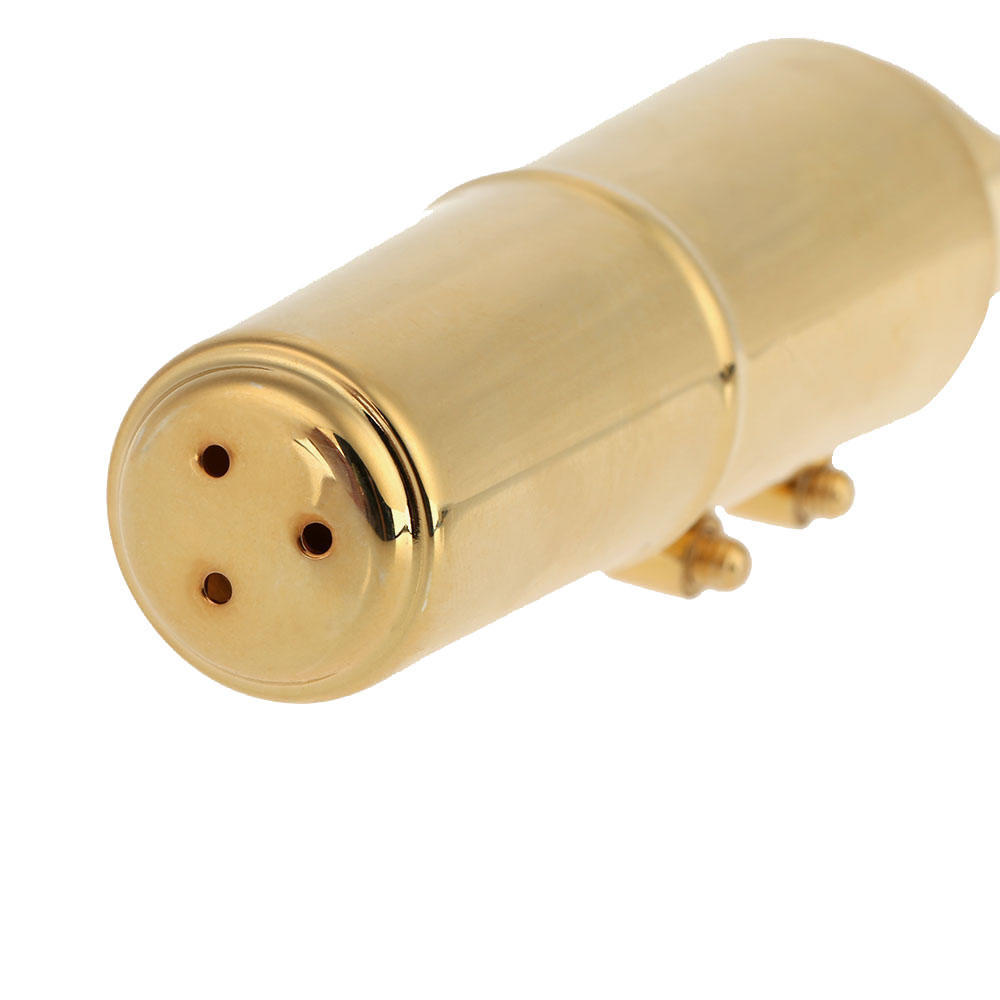 Джазовый альт-саксофон саксофон 7C мундштук металлический с накладками для мундштука, подушечками, колпачком, пряжкой, золотое покрытие