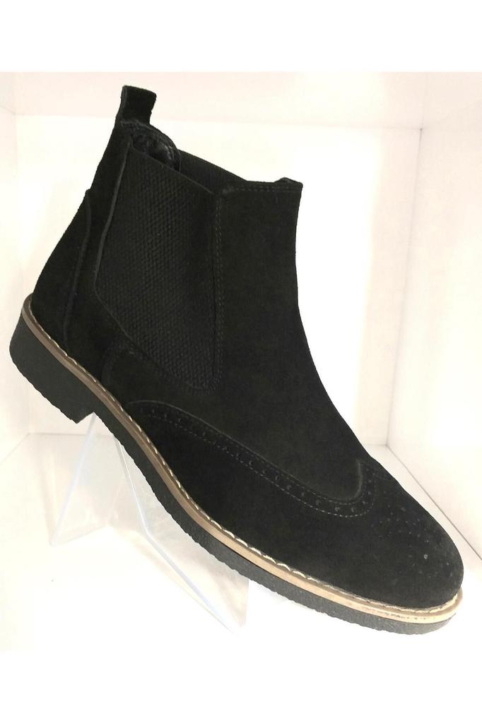 Men's Fashion Genuine Leather Flat Heeled Booties Bootie Genuine Suede Leather Thermo Sole Double Face Boots Shoes