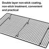 Охлаждающая стойка для выпечки 18x10 дюймов, охлаждающая стойка из углеродистой стали для тортов, печенья, барбекю, термостойкая и экономящая место, нескользящая решетчатая кухонная полка