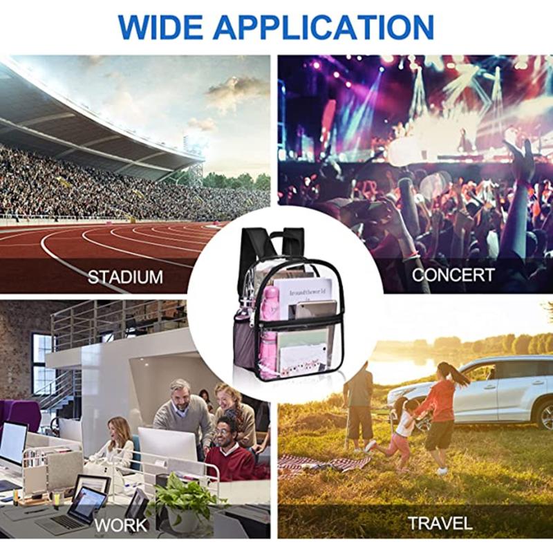 Прозрачный рюкзак, водонепроницаемая сумка для хранения из ПВХ, студенческий рюкзак большой емкости