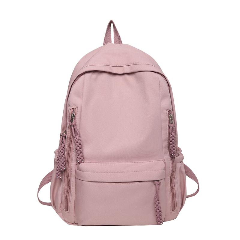 Сплошной цвет, студенческий рюкзак большой емкости, школьный рюкзак для младших и старших классов, женская школьная сумка