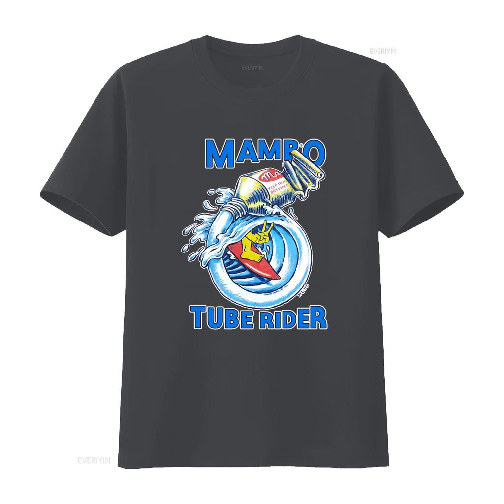 Vintage 1999 Mambo Tube Rider Surfing T shirt Reg Size Mombasa Design Funny Pop Art Print Retro Style vintage Washed fashion