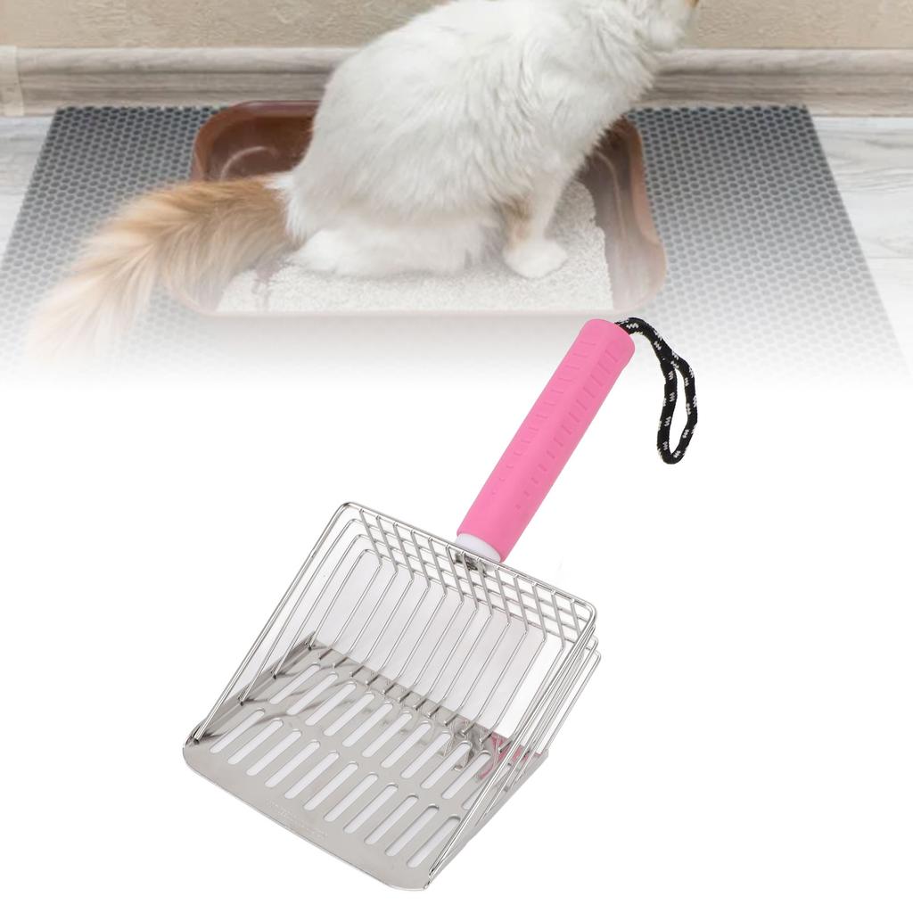 Cat Litter Scoop Detachable Handle Cat Litter Shovel Easy To Clean Stainless Steel Poop Scooper for Litter Box