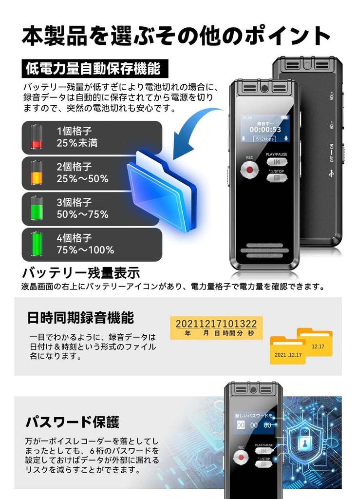 Диктофон ottosvo Дизайн линейного входа Внешний микрофон IC 32 ГБ Большой непрерывный режим использования до 115 OTG Поддерживает повтор вызова и разделение монитора VOR