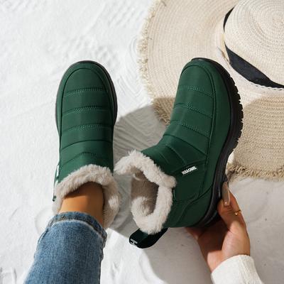 Женские зимние ботинки, утепленные флисом, теплые, водонепроницаемые, для улицы, зимние ботинки водонепроницаемые и противоскользящие при ношении в качестве уличной обуви