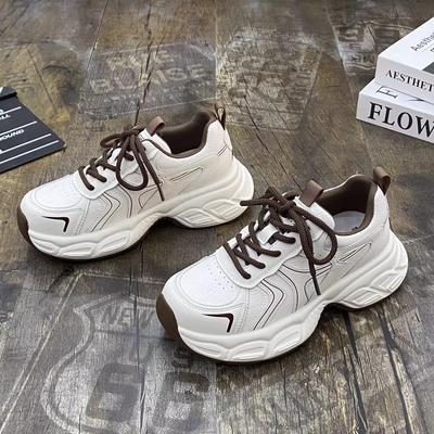 Европейская платформа кроссовки папы женские 2025 весна новые супер огонь универсальные увеличение роста дышащие легкие повседневные спортивные туфли