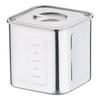 Commercial Deep Square Kitchen Pot with Measuring Scale Made of Molybdenum Stainless Steel AKK05016 16.5cm