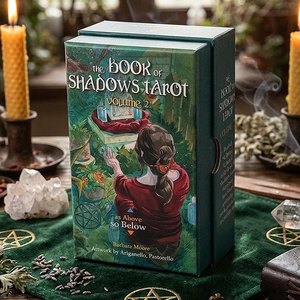 12*7см Книга Теней Таро Том 2: Так Ниже – Современная Викканская Колода Таро, 78 Карт для Повседневной Магии, Упаковано в Жесткую Коробку