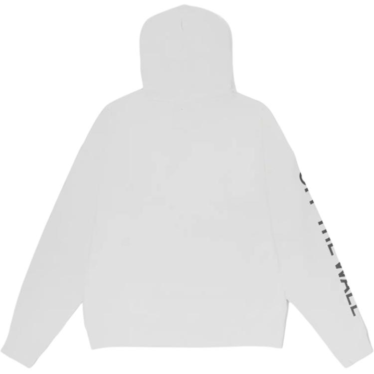 Vans FW22 Logo Print Drawstring Hoodie Unisex Hoodies White VN00090UWHT