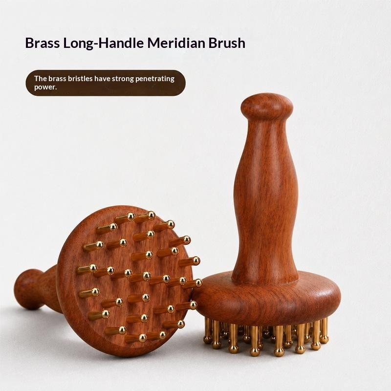 Portable Brass Gua Sha Massage Tool Head Neck Leg Body Meridian Massager Lymphatic Muscle Relief Pain Deep Tissue Massage