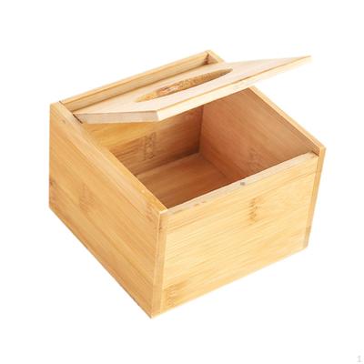 Bamboo Прямоугольный диспенсер для салфеток для офисной столешницы