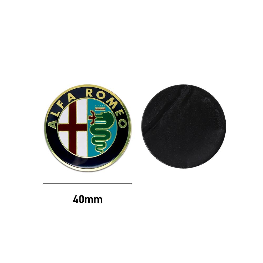 Hub Caps 40MM Car Interior Steering Wheel Badge Central Console Knob Decals Auto Accessories For Alfa Romeo Giulia Stelvio Giuli CVO1