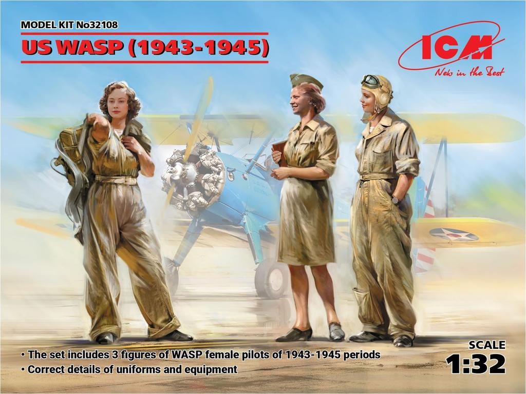 ICM Американская летчица WASP Пластиковая модель 32108 1/32 1943-1945