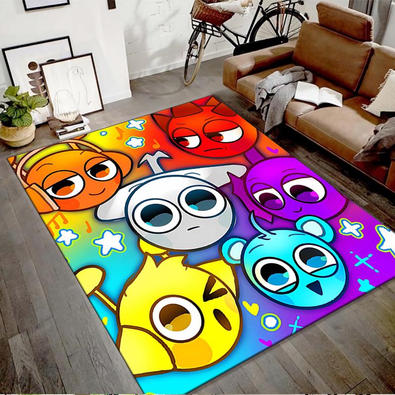 1pc SPRUNKI7 Design Printed Area Rug Carpet for Bedroom Living Room Home Decor Rugs Mat Non Slip Mat Rug for Bedside