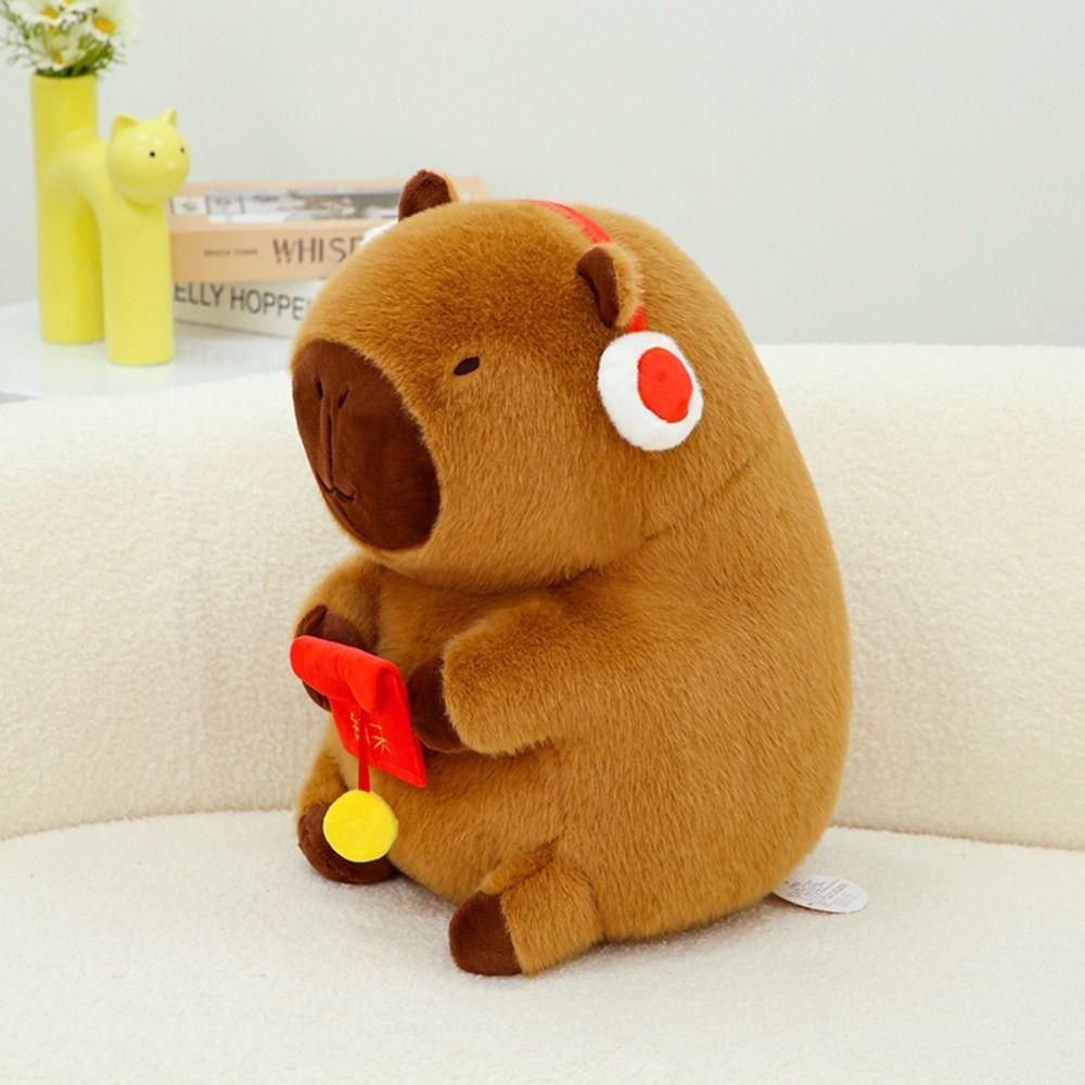 Red Packet Capybara Plush Doll Soft Stuffed Capybara Doll Simulation Capybara Toy Christmas Toy