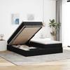 VidaXL Ottoman Bed Frame with Mattress Black 200x200cm Velvet 3311269