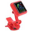 USB Guitar for and String Clip-on Tuner, Rechargeable, Half-Tone Compatible, Bass, Ukulele, Violin, Instruments, AT-102 (Red)