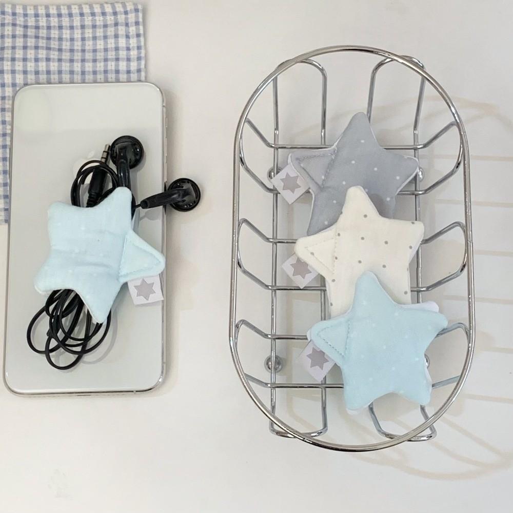 Y2K Data Cable Organizer Star Earphone Decoration Accessories Earphone Storage Bag Headphone Cable