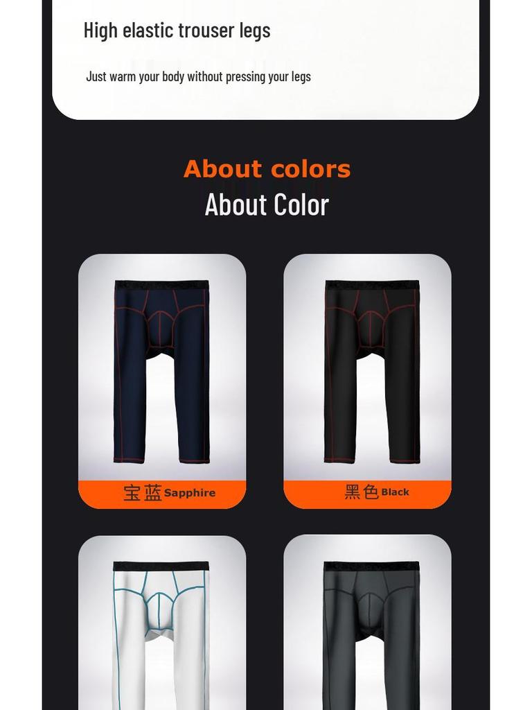 Мужские леггинсы больших размеров из шерстяной смеси: Теплые брюки облегающего кроя для осени и зимы