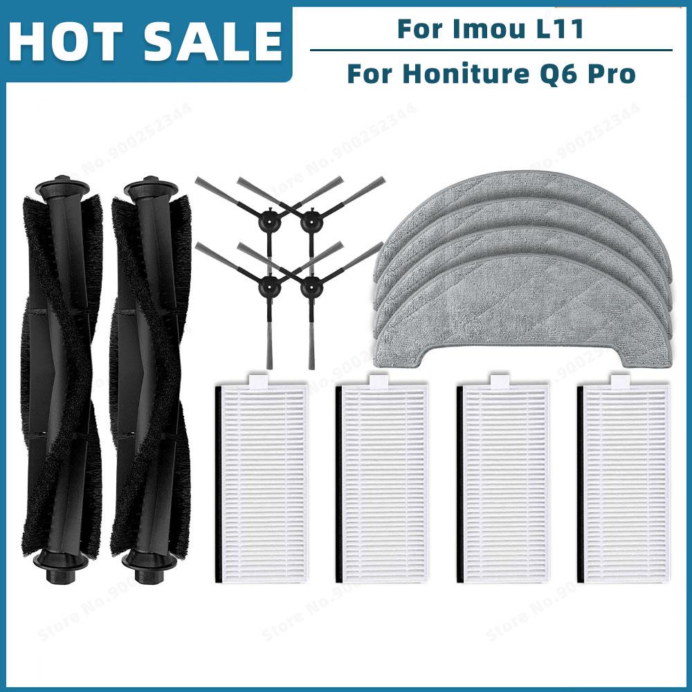 Compatible For Imou L11 Pro, Honiture Q6 Pro, Laresar L6 Pro, Airrobo T10+, Arnagar S8 Pro Parts Main Side Brush Filter Mop
