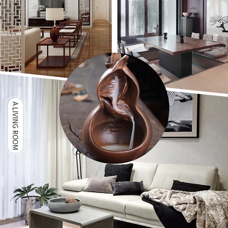 Дымовая керамическая курильница с обратным потоком, курильница с водопадом и рекой, держатель для рукоделия