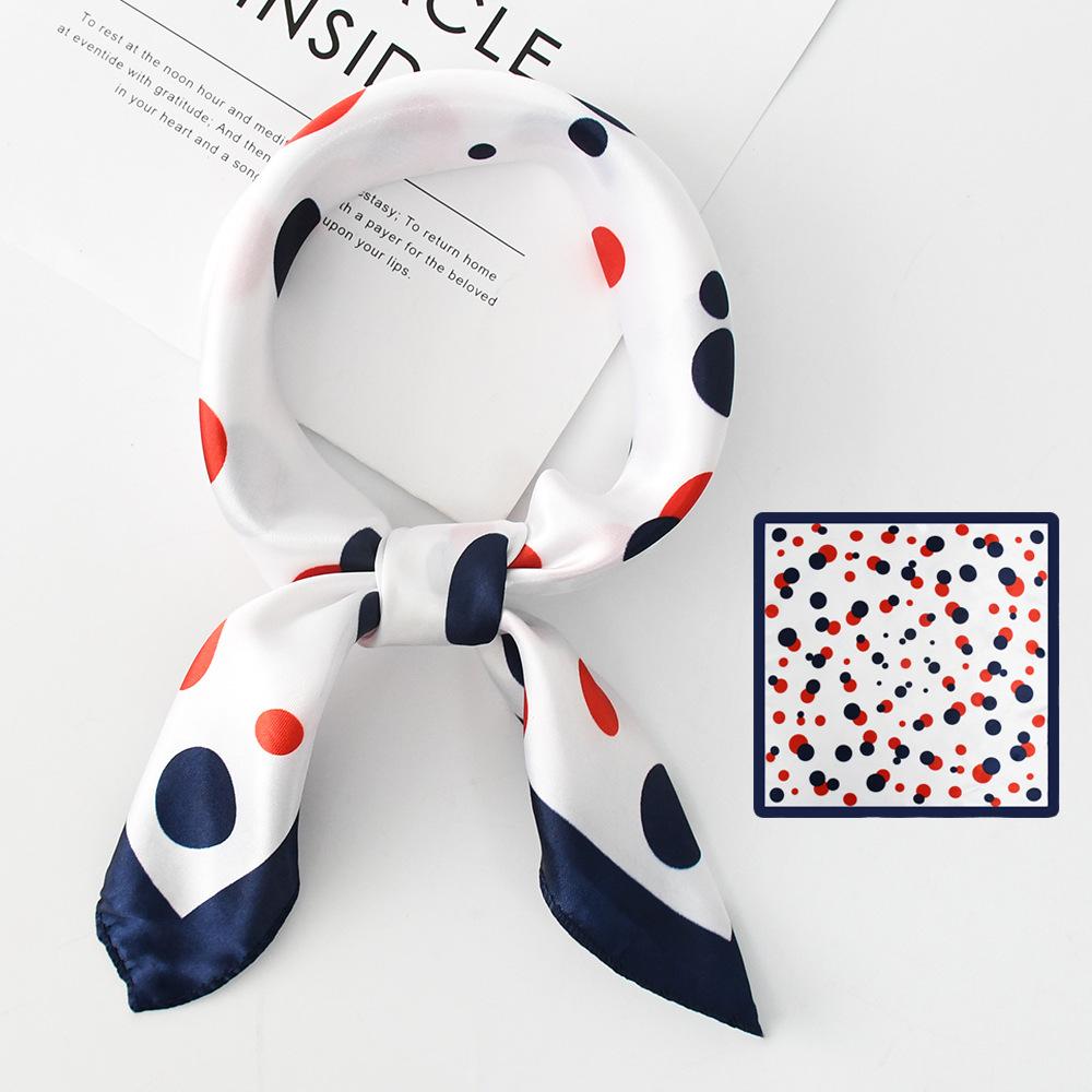 Новый модный высококачественный шелковый шарф квадратный шарф цепочка имитация шелка 50x50 маленький шарф для женщин