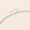 Y-shaped Square Necklace Geometric Punk Style Necklace Gifts Grey Glass Pendant  for Women