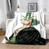 1pc Zoros Symbolic Sword Soft Throw Blanket Flannel All Season Light Weight Living Room/Bedroom Warm Blanket. M7270157