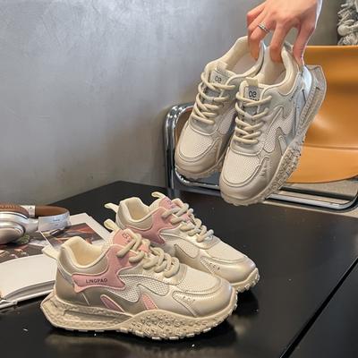 Женская обувь, Женские кроссовки, Белая спортивная обувь, Низкие кроссовки с круглым носком на шнуровке для повседневной носки