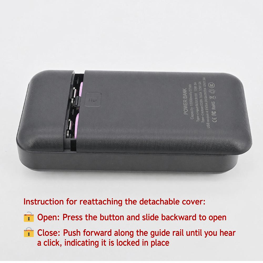 Корпус Power Bank с быстрой зарядкой 22,5 Вт, DIY-комплект с держателем для 2x21700 без пайки, Сменный корпус Power Bank со сменными аккумуляторами