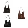 Solid Color Women Handbag Large Capacity Underarm Bag Simple Soft PU Shoulder Bag  Shopping
