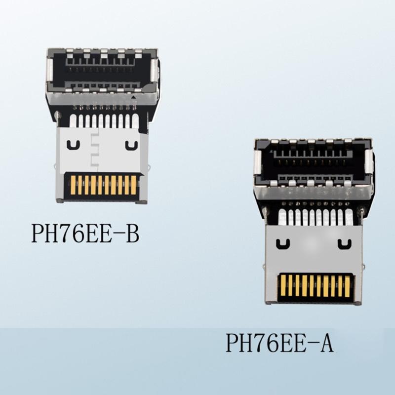 Конвертер USB3.1 Type E на Type C под углом 90 градусов оптимизирует прокладку внутренних кабелей PH76EE A / PH76EE B