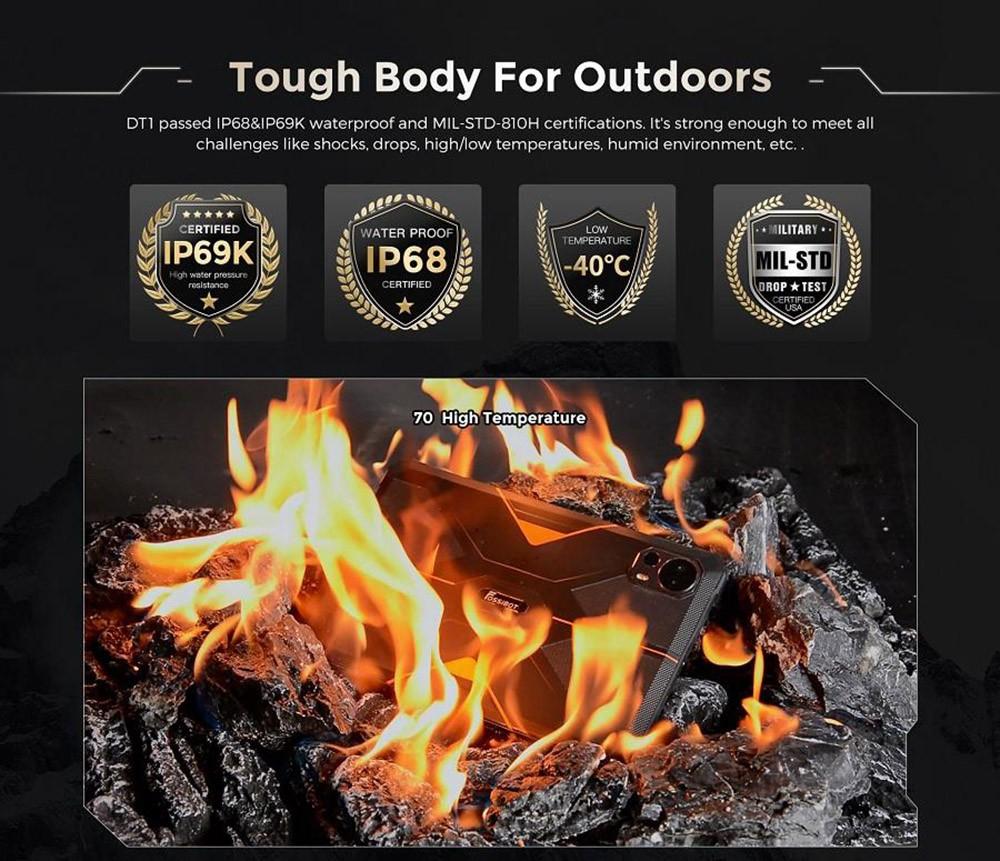 FOSSiBOT Планшет DT1 10,4 дюйма с разрешением Full HD, восьмиядерный процессор MT8788, 8 ГБ ОЗУ, 256 ГБ встроенной памяти, передняя камера 16 МП, задняя камера 48, Android 13