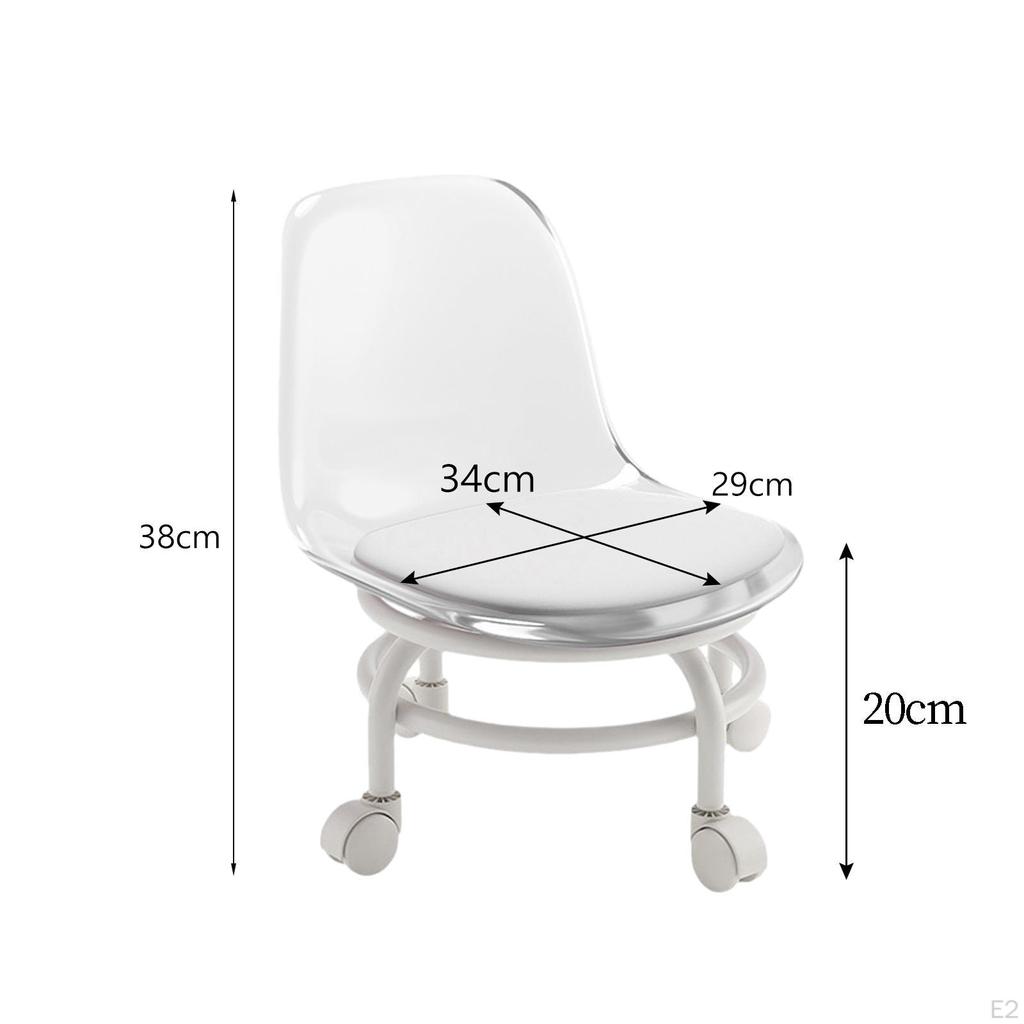 Adjustable Height Rolling Stool for Home and Office