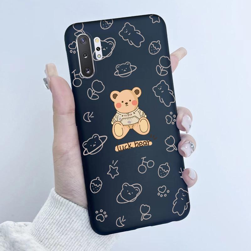 For Samsung Galaxy Note 10 Plus N970F N975F Phone Case Butterfly Flower Girl Design Soft Silicone TPU Back Housing Note10 Covers