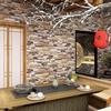 Self Adhesive Wallpaper Cafe Clothing Store Restaurant Brick Pattern Wallpaper 3D Retro Brick Culture Stone Pattern Wallpapers