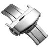 Пряжка для ремешка из нержавеющей стали, ремешок для часов, застежки-бабочки, застежки 10-22 мм, полированная кнопка двойного нажатия, аксессуары для часов