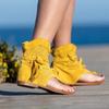 Women's Fashion Bohemian Sandals Flat Sandals Tassels Casual Summer Shoes Plus Size 35-43