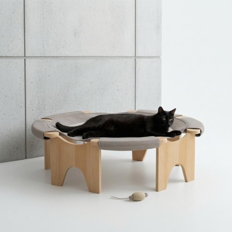 Elevated Cat Bed Breathable Raised Cat Bed Furniture Long-Lasting Cozy for Cats, Indoor