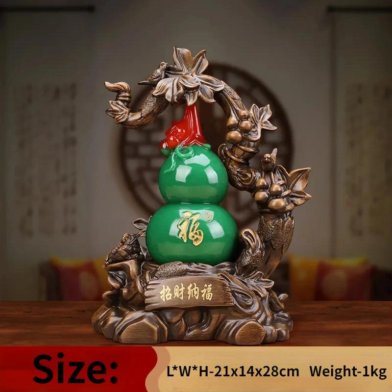 Китайский стиль, привлекающий богатство, тыквенные украшения на удачу, украшение для дома, гостиной, винного шкафа, открытие магазина, подарки на новоселье