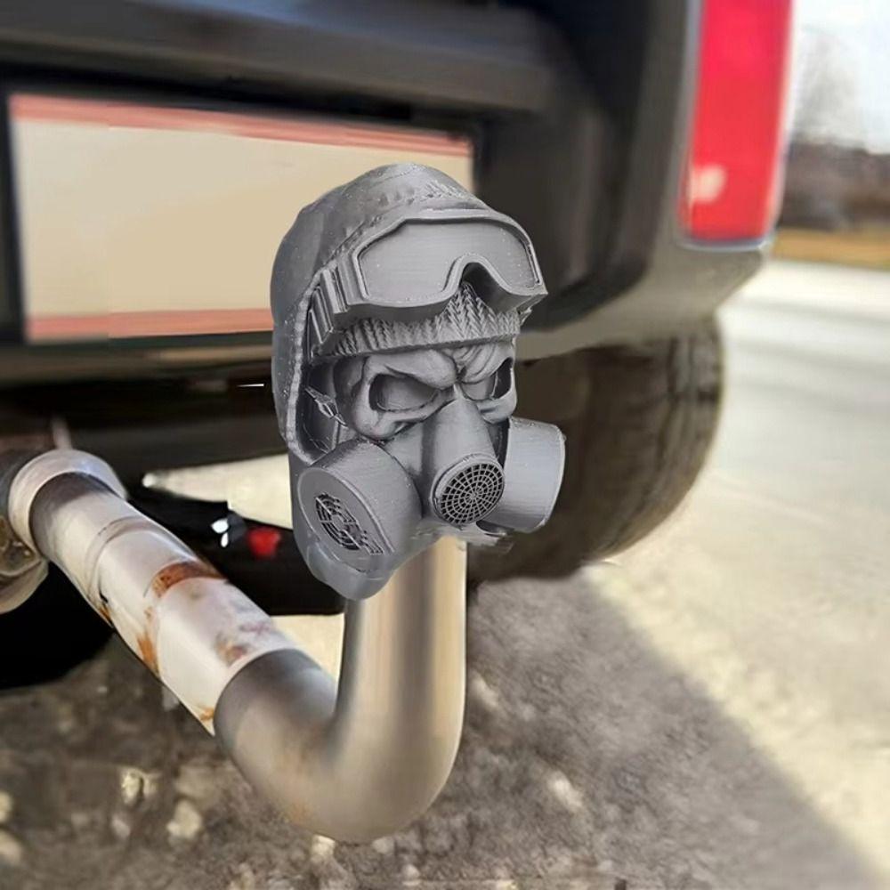 Забавная 3D-печатная крышка для шара фаркопа Газовая маска Стальной шлем Крышка для крюка прицепа Защищенная от ржавчины крышка для шара фаркопа из ПЛА